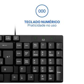 Teclado Básico Slim Tc193 Laser Usb Multi - Preto