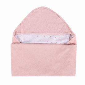 Toalha Com Capuz De Canto Plush Havan Baby - Dino Rosa 