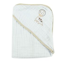 Toalha Com Capuz De Canto Soft 80X80cm Havan Baby - Dino Bege