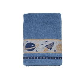 Toalha de Banho Infantil Kids - Galáxia Azul Veleiro