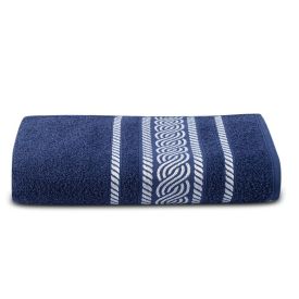 Toalha De Banho 100% Algodão Napole Havan Casa - Azul Marinho