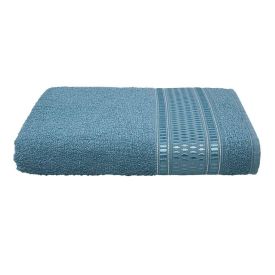 Toalha De Banho 100% Algodão Nara Havan - Azul Cetim