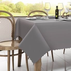 Toalha De Mesa 1,40X1,40 M Gourmet Salehtex - Prata
