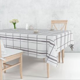 Toalha De Mesa 1,40X2,10 M Estampada Havan Casa - Linho Cinza Urbano 