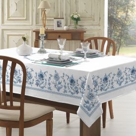 Toalha De Mesa 1,40X2,10M Döhler Clean - Chintz Azul Novo