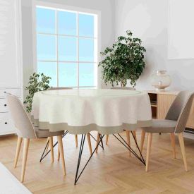 Toalha De Mesa 1,50M Redonda Estampada Havan Casa - Areia