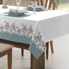 Toalha De Mesa 140X140cm Clean Athenas Döhler 1 Pç - Borboletas