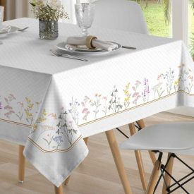 Toalha De Mesa Retangular 1,80X1,80 M Clean Renova Döhler - Floral Boho