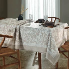 Toalha De Mesa Retangular 1,80X1,80 M Clean Renova Döller - Lana Bege 