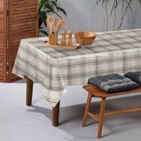 Toalha De Mesa Térmica 1,40X3,00 M Havan Casa - Xadrez Cinza