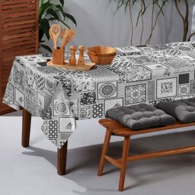 Toalha De Mesa Térmica 1,40X3,00 M Havan Casa - Patchwork Cinza