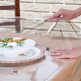 Toalha De Mesa Transparente Retangular Salehtex - 1,40x2,10m