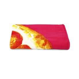 Toalha De Praia Aveludada 100% Algodão Döhler - Laranja novo