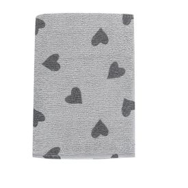 Toalha De Rosto 100% Algodão Cancún Havan Casa - Cinza Vapor Coração