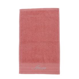 Toalha de Lavabo Bordada Desejos Havan Casa - Amor Rosa