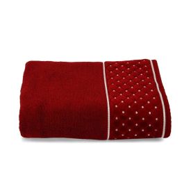 Toalha De Rosto 100% Algodão Safira Havan 1 Pç - Bordo