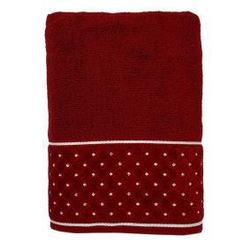 Toalha De Rosto 100% Algodão Safira Havan 1 Pç - Bordo