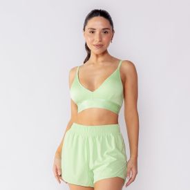 Top Feminino Esportivo Sem Costura Scream Menta