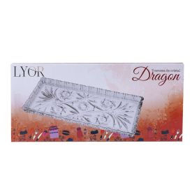 Travessa De Cristal Dragon 34X15x2,5Cm Lyor - Transparente