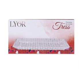 Travessa De Cristal Tress 25X13x2cm Lyor - Transparente