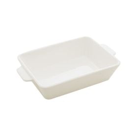 Travessa De Porcelana Com Alça 800Ml Lyor - Branco