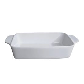 Travessa Retangular Cerâmica Portuguesa Havan Casa 1,5 Litros - Branco
