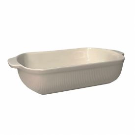 Travessa Retangular De Cerâmica Lisboa Havan Casa 2 Litros - Bege
