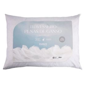 Travesseiro 50X70cm Penas De Ganso Percal 223 Fios Havan Casa - Branco