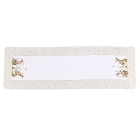Trilho De Mesa Pascoa 40X120 Cm Havan Casa - Coelho Jardim Bege