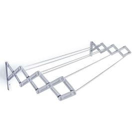 Varal De Parede Sanfonado Aço Mor 1 Metro - Branco