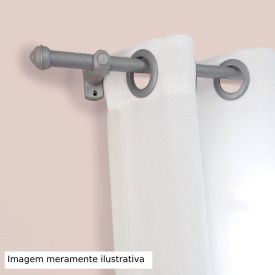 Varão De Cortina 2,00 M Grosso Havan - Prata Fosco