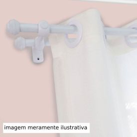 Varão Para Cortina Médio Duplo 2,50M Fosco Havan - Branco Fosco 