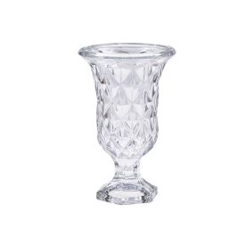 Vaso Com Pé Diamond 15X14cm Lyor - Vidro