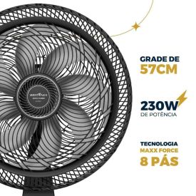 Ventilador Britânia BVT50T 2 em 1 Maxx Force 8 Pás 230W