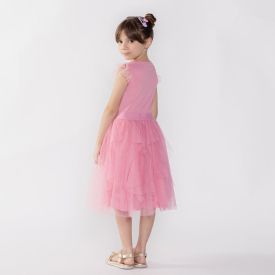 Vestido Bailarina Infantil 4 a 10 Anos Marmelada Rosa
