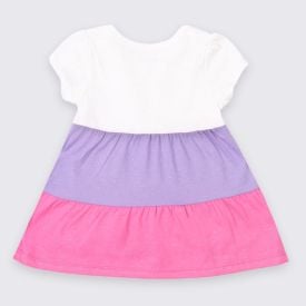 Vestido Bebê Menina De Algodão Com Body Yoyo Baby Rosa