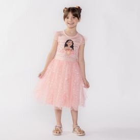 Vestido Moana Infantil 4 a 10 Anos Disney