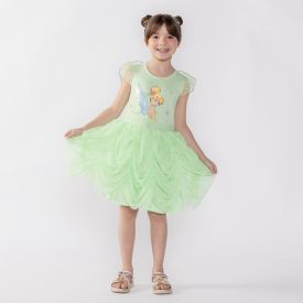 Vestido Tinker Bell Infantil 4 a 10 Anos Disney Verde