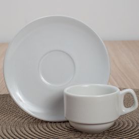 Xícara Com Pires Hotel Oxford De Porcelana 75Ml - Porcelana