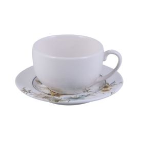 Xicara De Chá Com Pires Havan Casa 200Ml - Flat Blue Garden