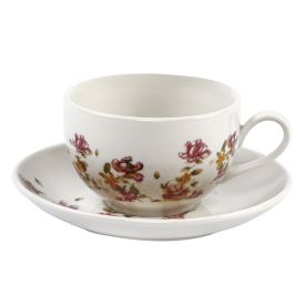 Xícara De Chá Com Pires De Porcelana Le Jardin Hauskraft - 160 ml