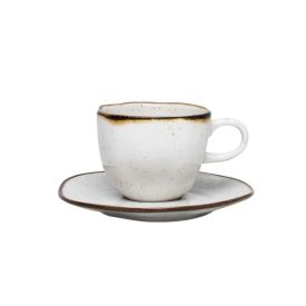 Xícara de Chá com Pires Ryo Maresia Oxford 220Ml - Porcelana