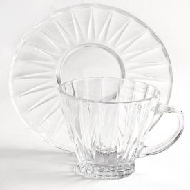 Xícara De Chá Com Pires Radial Lyor 180Ml - Vidro