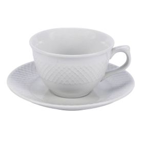 Xícara de Chá com Pires Valência Havan Casa 220Ml - Branco