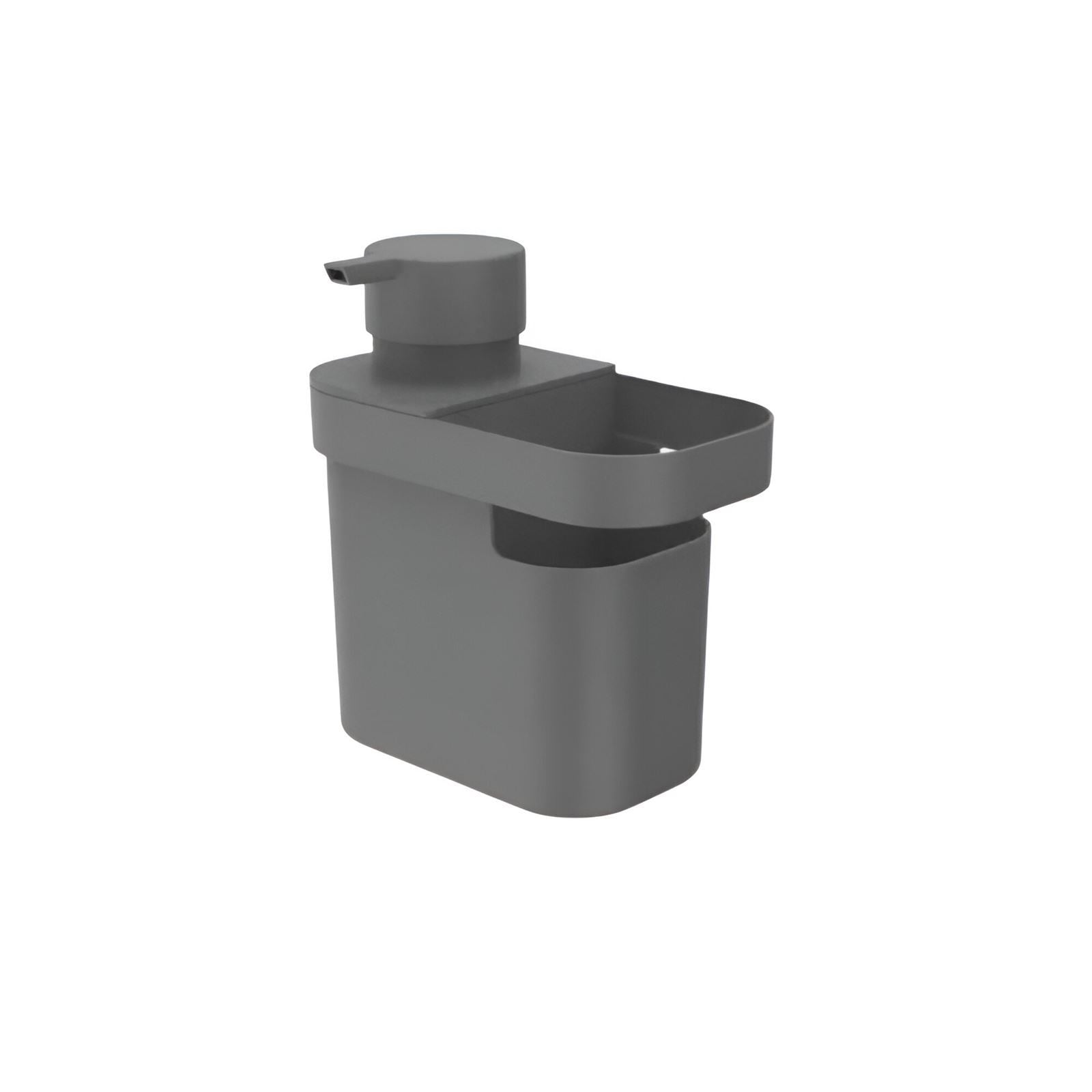 Dispenser Para Detergente Com Organizador De Pia Trium Ou 650Ml - Chumbo