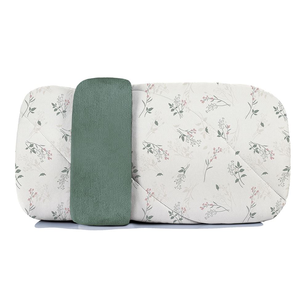 Edredom Queen Dupla Face Malha Blend Altenburg - Olivia Floral Verde