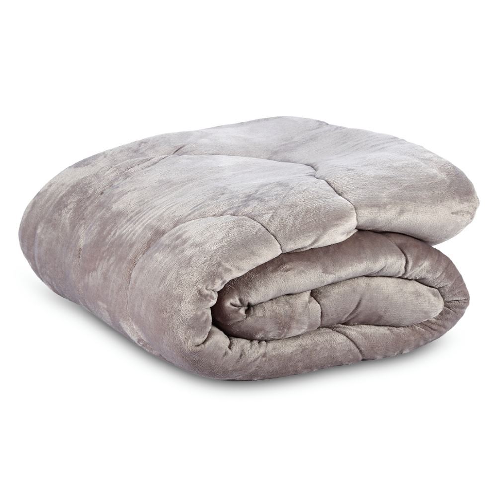 Edredom King Plush Inove Provence Havan Casa - Cinza Lunar