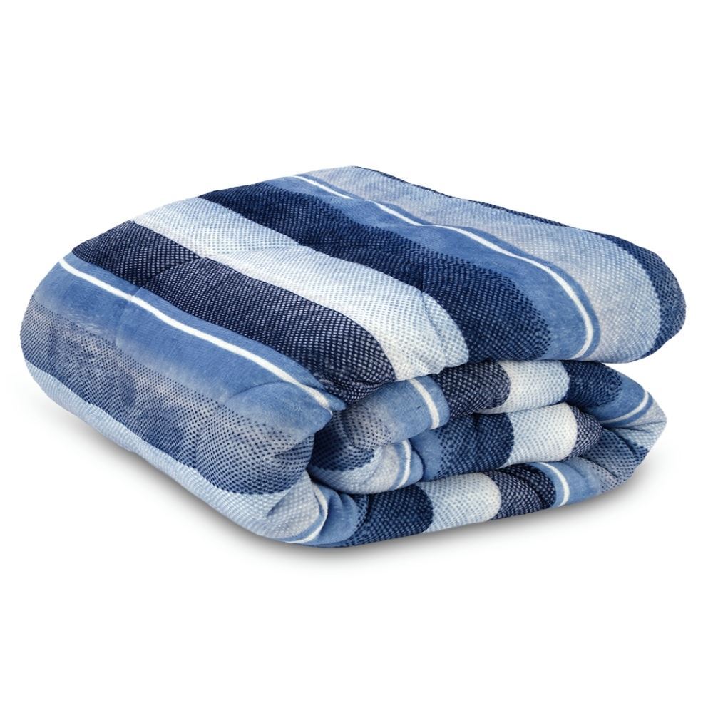 Edredom King Plush Inove Provence Havan Casa - Theo Geo Azul