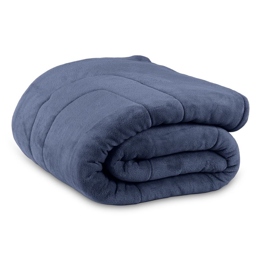 Edredom Provence Liso Queen 2,20M X 2,40M Havan Casa - Azul Mariner