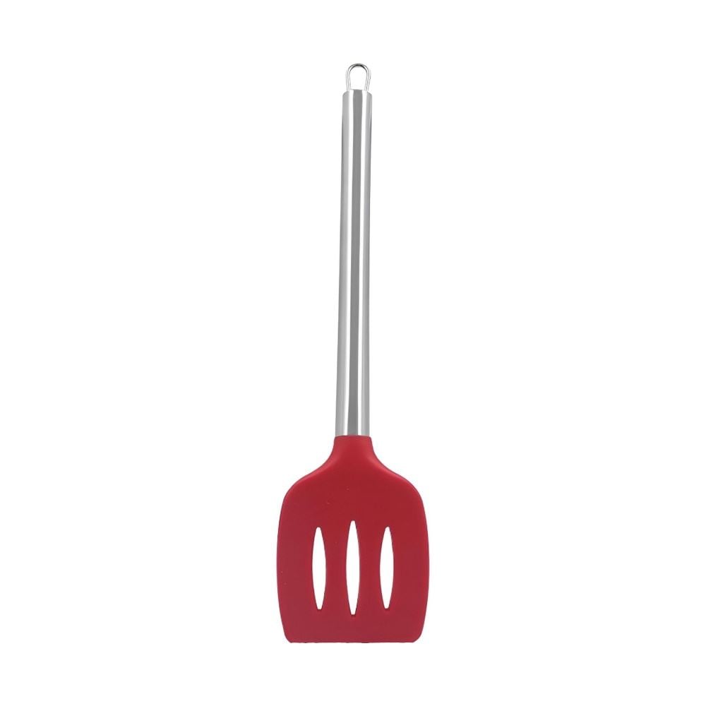 Espátula Vazada Silicone com Cabo Inox Havan Casa 35Cm - Vermelho